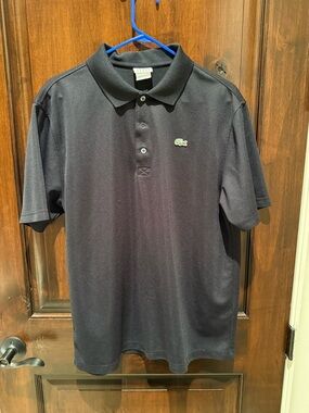 Lacoste Sport Men’s Black Golf Polo Shirt (Polyester)